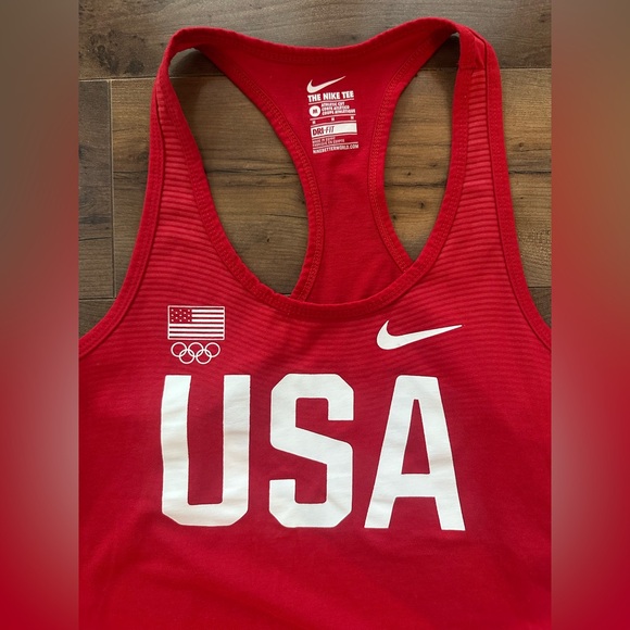 Nike USA Olympic Team Red Dri-Fit Racerback Tank Top Women’s M - Picture 3 of 8